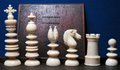 Merrifield Ivory Chess Set and Stamped Box