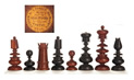 Victorian Oak and Ebonised Chess Set by I. Parker, Eton, Mid-19th-Century