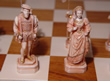 French Ivory Figural Set - Black King and Queen