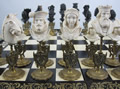 Italian Ivory Bust Set on Metal Pedestals, early 20th century