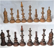 German Wooden Chess Set, 18th Century