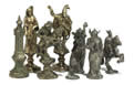 German Silvered and Gilt Bronze Figural Chess Set