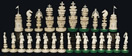 Berhampur Ivory Chess Set, 1H 19th Century