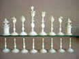 Large Ivory Vizagapatam Chess Set