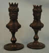 Dieppe Ivory Bust Set - Black King & Queen