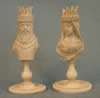 Dieppe Ivory Bust Set - White King & Queen