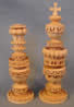 Kashmir Ivory Set - White King and Queen