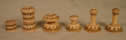 Indian Ivory Muslim Pattern Chess Set - Green Pieces