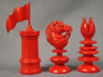 Merrifield Set - Black Rook, Knight, Bishop